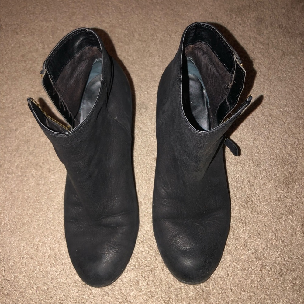 Black Women's Ankle Bootie with Side Zip